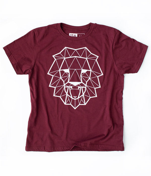 Lion & Lamb Youth Tee – Maroon