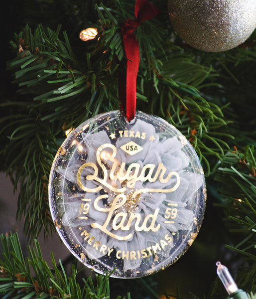 Sugar Land Christmas Ornament - White