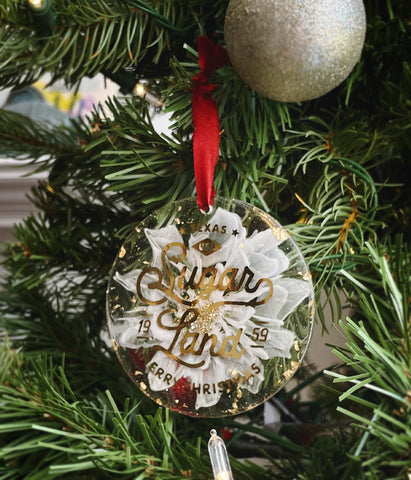 Sugar Land Christmas Ornament - White