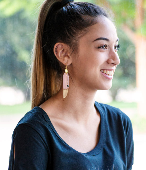 Sparrows Feather Earrings | Color Options