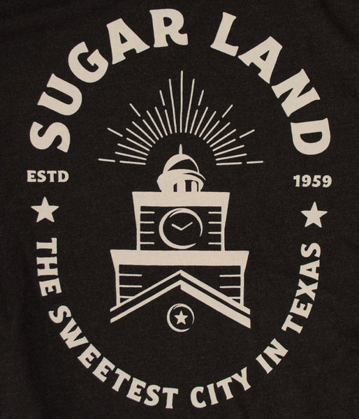 Sugar Land Badge Tee - Heather Black