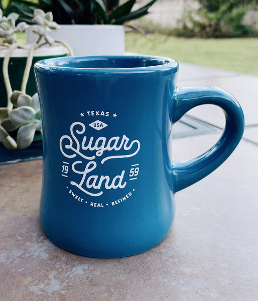 Sugar Land Diner Mug - Teal Blue