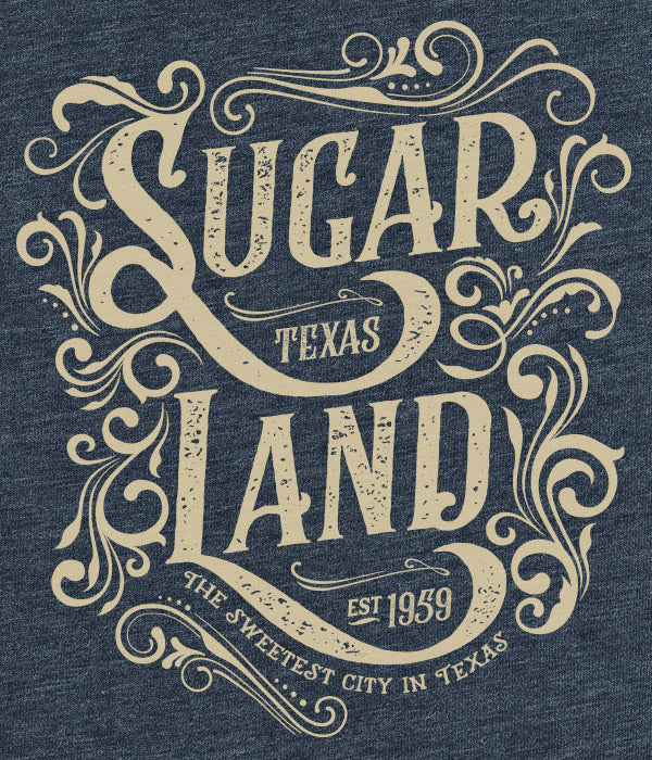 Western Sugar Land Tee - Heather Navy