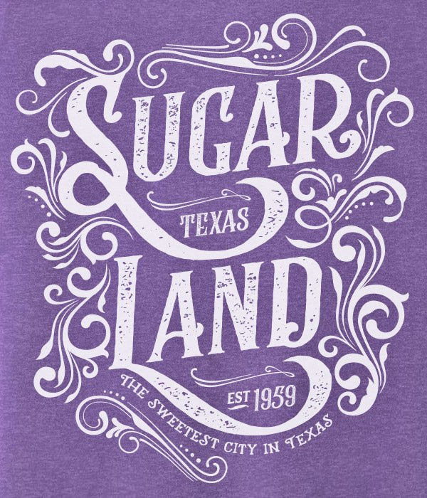 Western Sugar Land Tee - Heather Purple