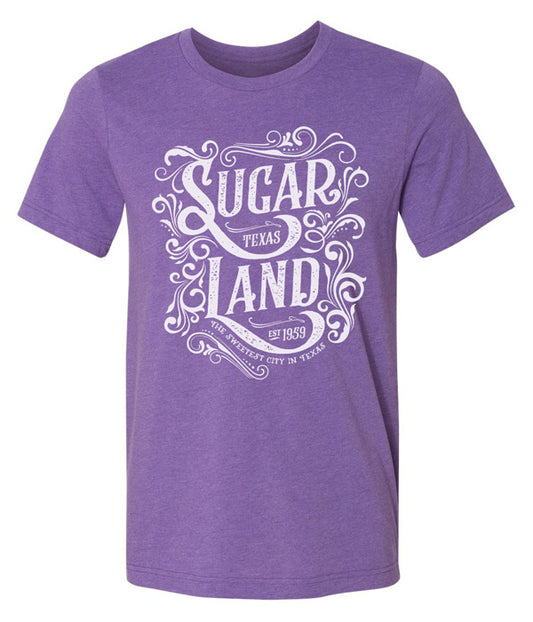 Western Sugar Land Tee - Heather Purple