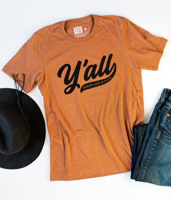 Y'all Sugar Land Tee - Burnt Orange