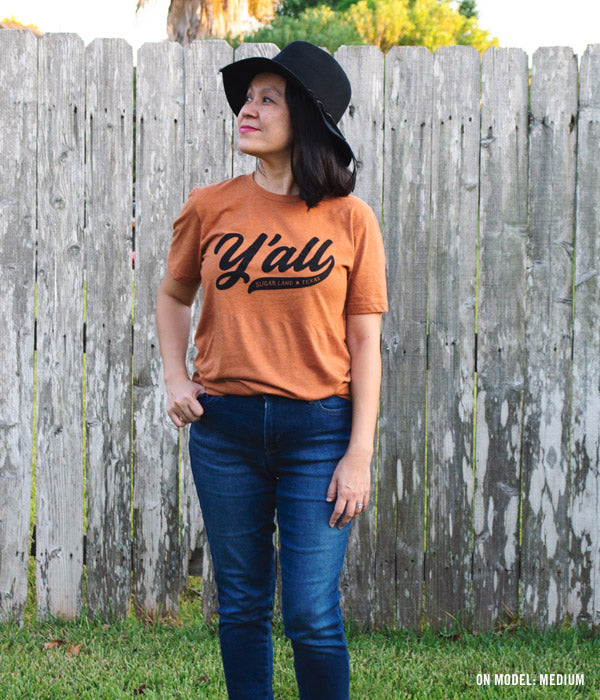Y'all Sugar Land Tee - Burnt Orange