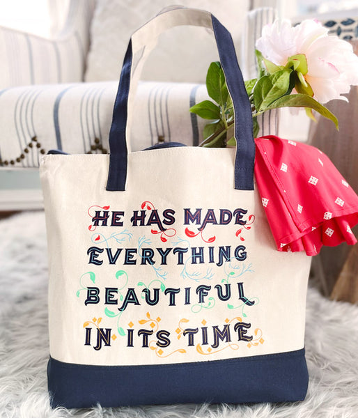 Beautiful In Its Time – Sturdy Canvas Tote